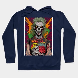 Heavy Metal scary creepy horror comic book Zombie Hoodie